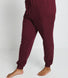 Pantalon de jogging Lounge-Luxe grande taille - Dark Cherry