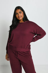 Sweat Lounge-Luxe grande taille - Dark Cherry