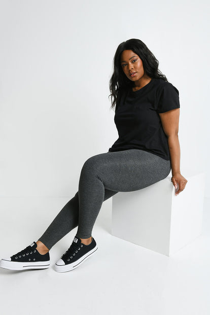 Legging léger taille haute grande taille Everyday - Dark Gris Marl