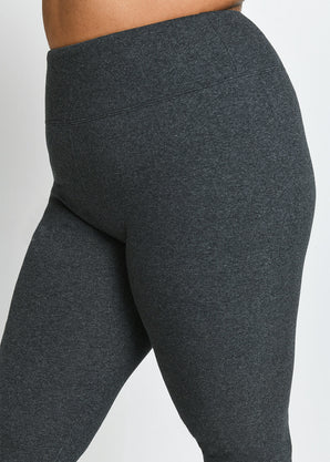 Legging doublé polaire épais grande taille - Dark Gris Marl