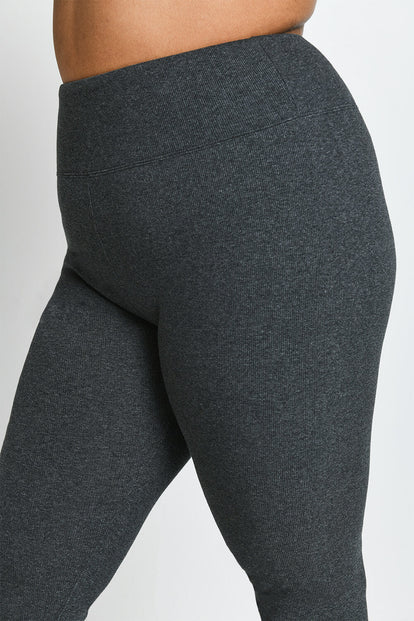 Legging doublé polaire épais grande taille - Dark Gris Marl