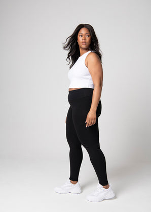 Legging taille haute grande taille Everyday - Noir