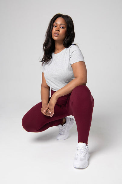 Legging taille haute grande taille Everyday - Burgunder