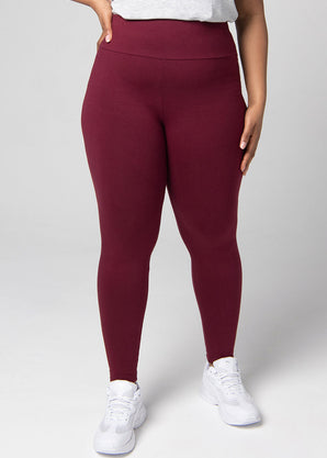 Legging taille haute grande taille Everyday - Burgunder