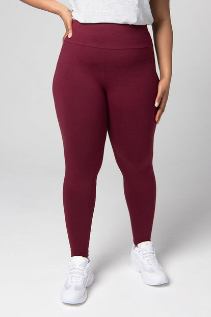 Legging taille haute grande taille Everyday - Burgunder