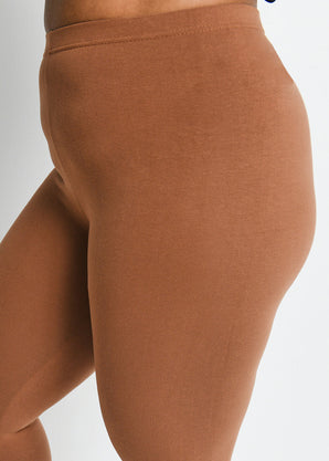 Legging court grande taille Everyday - Mocha Marron