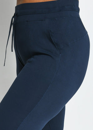 Pantalon de jogging taille haute grande taille Recharge - Bleu Marine