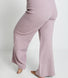 Pantalon lounge évasé maille tricot - Rose