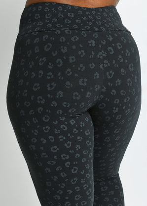 Legging taille haute grande taille Everyday - Noir Animal Print