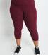 Legging court grande taille Everyday - Burgunder