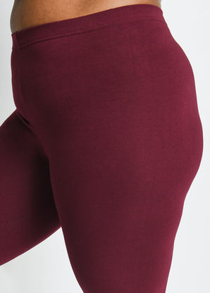 Legging court grande taille Everyday - Burgunder