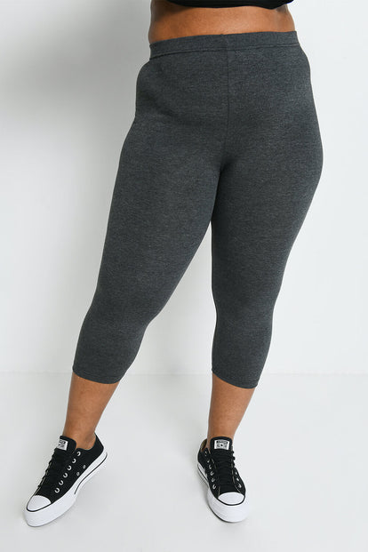 Legging court grande taille Everyday - Dark Gris Marl