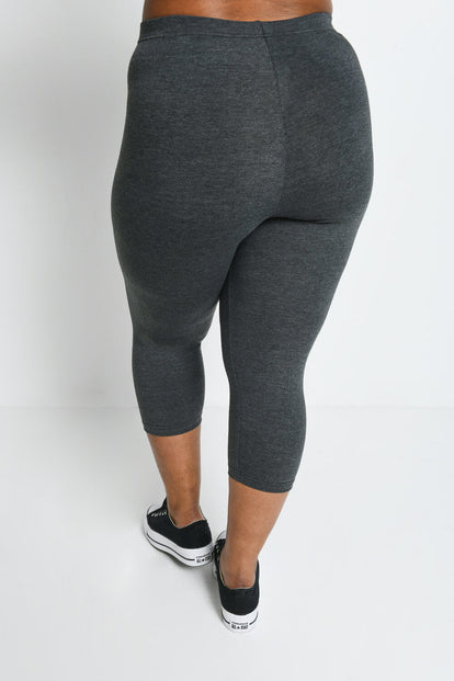 Legging court grande taille Everyday - Dark Gris Marl