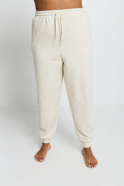 Pantalon de jogging Lounge-Luxe grande taille - Vanilla Marl