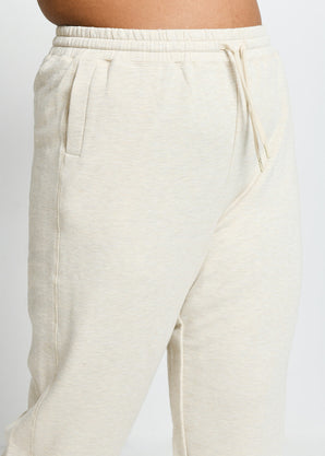 Pantalon de jogging Lounge-Luxe grande taille - Vanilla Marl