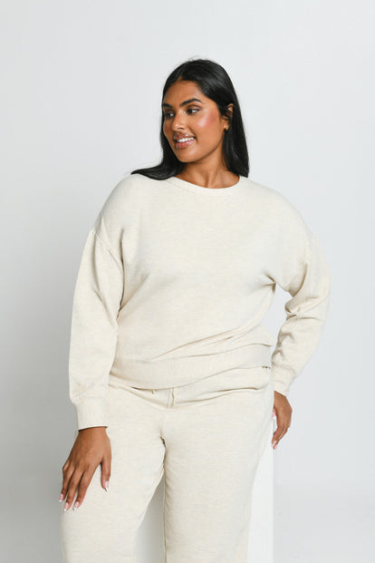 Sweat Lounge-Luxe grande taille - Vanilla Marl