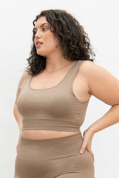 Brassière sans couture grande taille Ultimate - Oatmeal Avione