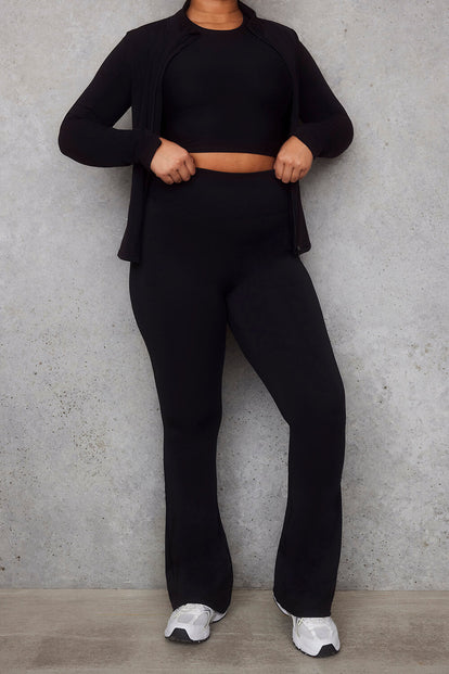 Legging flare grande taille Empower - Noir