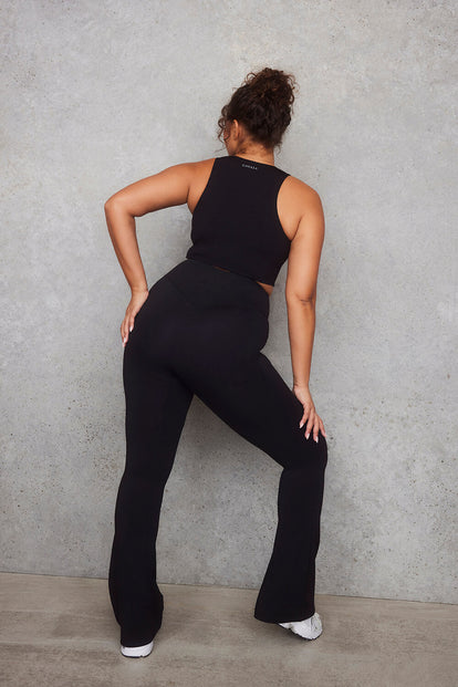 Legging flare grande taille Empower - Noir