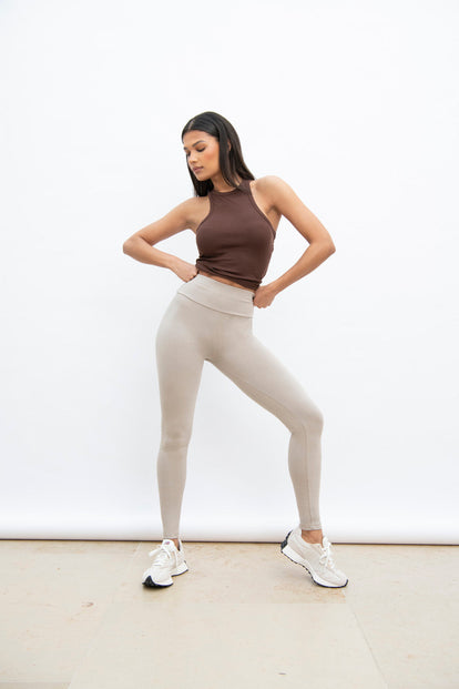 Legging taille haute Everyday - Oatmeal Avione