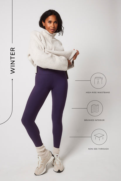 Legging taille haute Winter Everyday - Midnight Plum