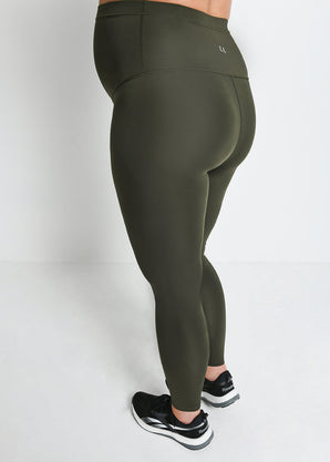 Maternity Focus Sports Leggings - Olive Green