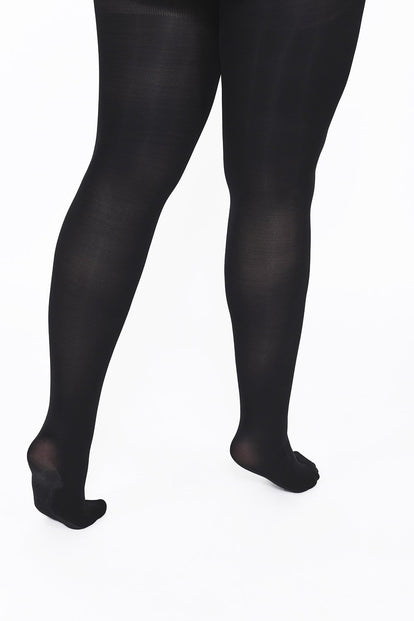 Collants grande taille  - Noir