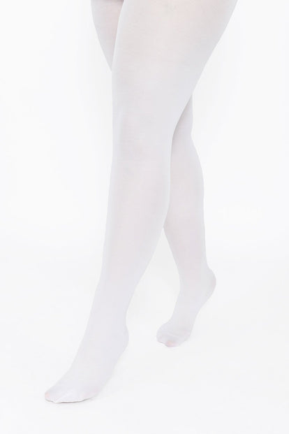 Collants grande taille  - Blanc