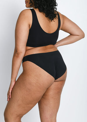 Lot de 3 culottes échancrées sans couture grande taille - Noir