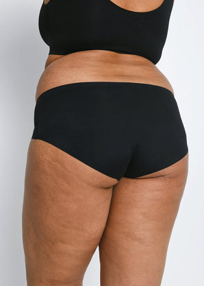 Lot de 3 culottes midi sans couture grande taille - Noir