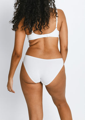 Lot de 3 culottes bikini en coton - Blanc