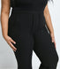 Pantalon côtelé évasé grande taille - Noir