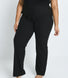 Pantalon côtelé évasé grande taille - Noir