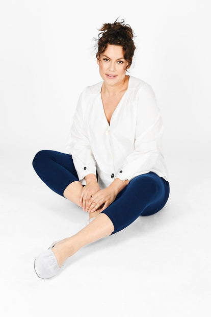 Legging court grande taille Everyday - Bleu Marine