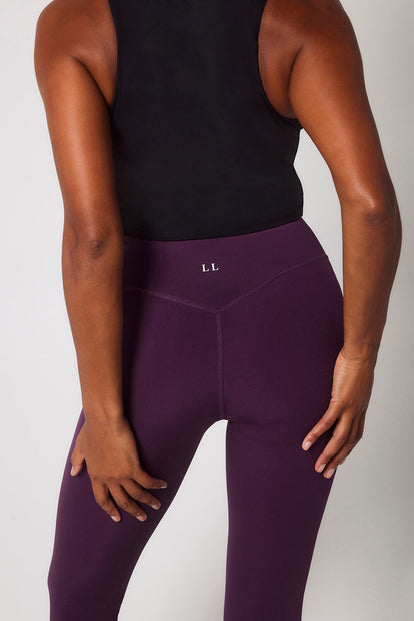 Focus High Waisted Sports Leggings - Mulberry Plum