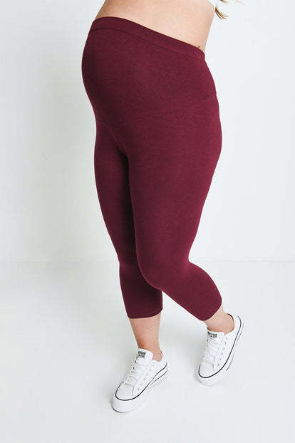 Legging de grossesse court Everyday - Burgunder