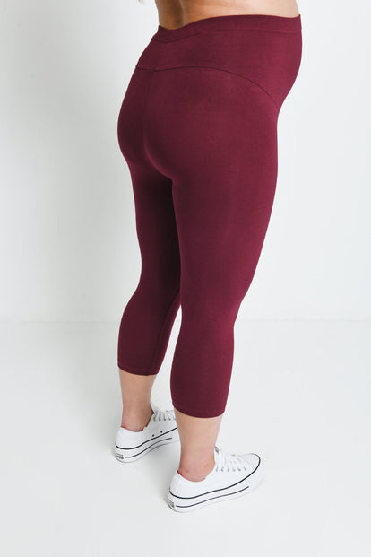 Legging de grossesse court Everyday - Burgunder