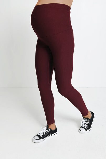 Legging de grossesse Winter Everyday - Burgunder