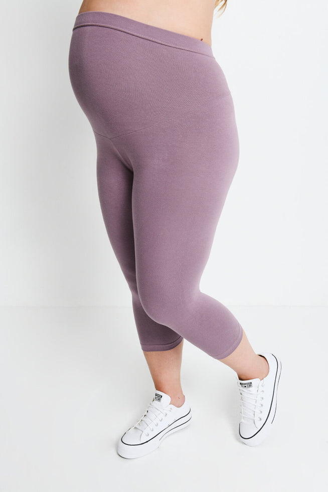 Legging de grossesse court Everyday - Elderberry Purple