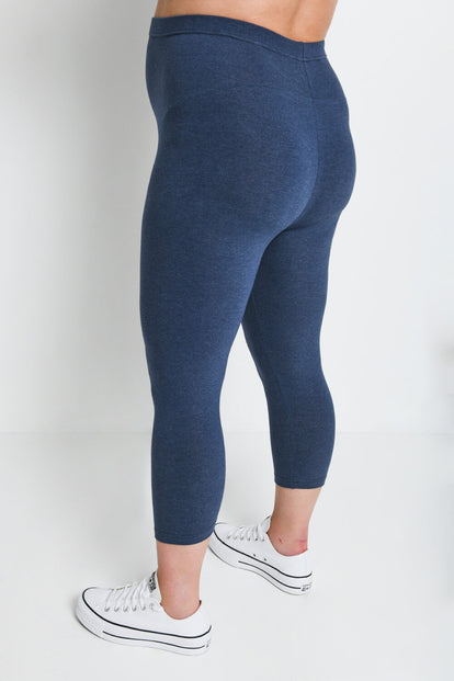 Legging de grossesse court Everyday - Infinity Bleu Marl