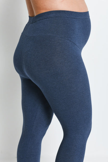 Legging de grossesse court Everyday - Infinity Bleu Marl