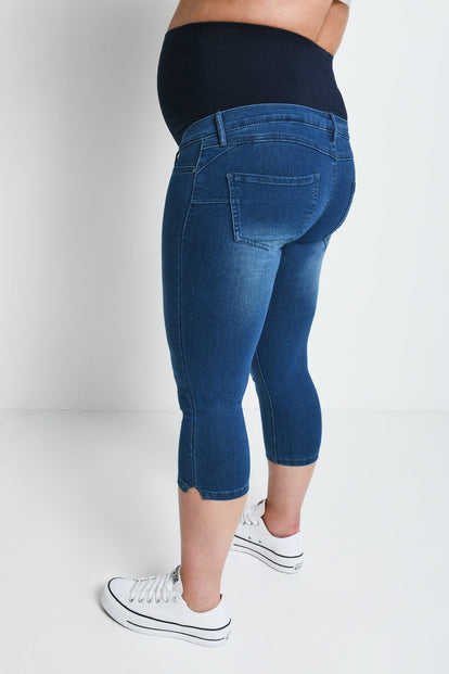 Jegging de grossesse court - Mid Bleu