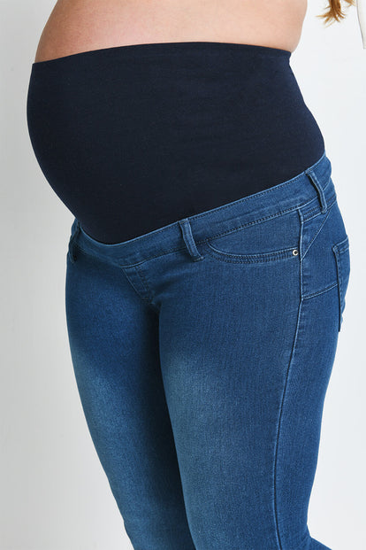 Jegging de grossesse court - Mid Bleu