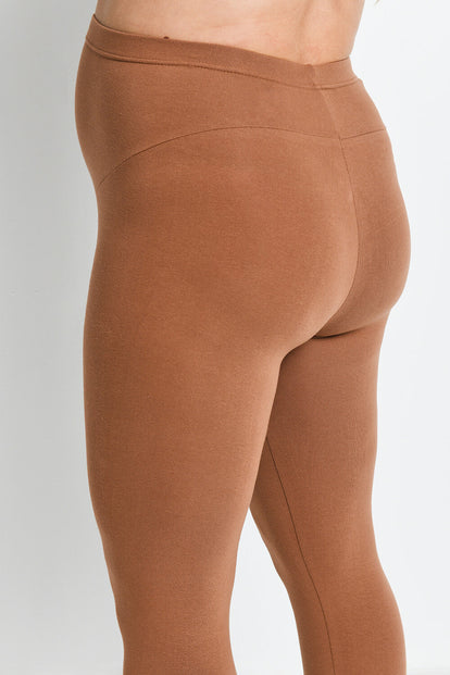 Legging de grossesse court Everyday - Mocha Marron