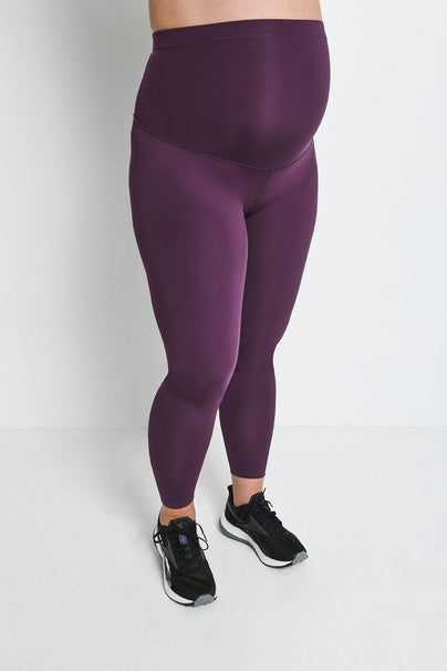 Legging de sport de grossesse 7/8e Focus - Mulberry Plum