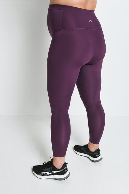 Legging de sport de grossesse 7/8e Focus - Mulberry Plum