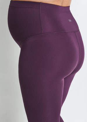 Legging de sport de grossesse 7/8e Focus - Mulberry Plum