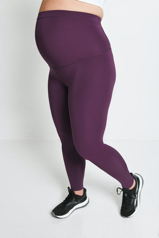 Legging de sport de grossesse Focus - Mulberry Plum