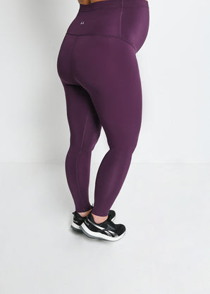 Legging de sport de grossesse Focus - Mulberry Plum