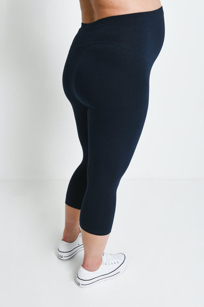 Legging de grossesse court Everyday - Bleu Marine